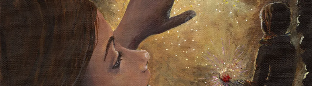 Detail from the cover art of Jennifer Brown and the Dagger